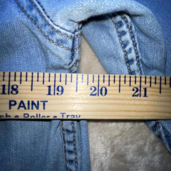 VTG Altamont Binders Shirt Mens LARGE Blue Button Snap Long Sleeve Pockets 90s - Picture 4 of 12